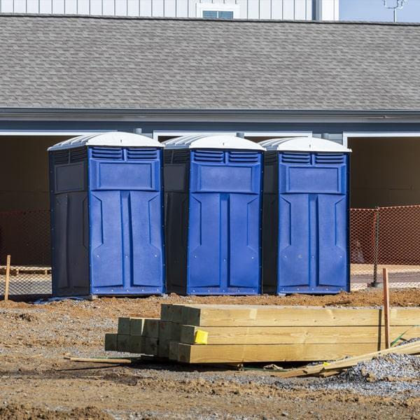 Heavy-duty construction site porta potty in Westfield, Massachusetts