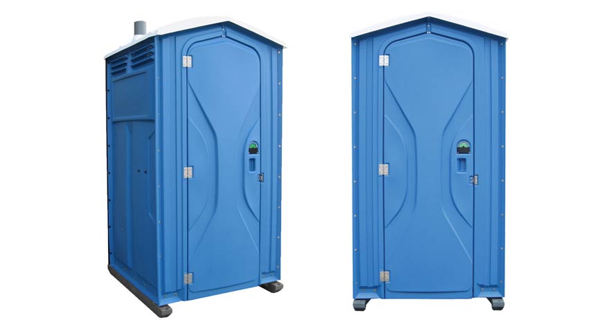Long-term porta potty units on site in Westfield, Massachusetts